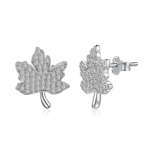[LoveMore Jewelry]Exquisite Maple Leaf Design Earrings