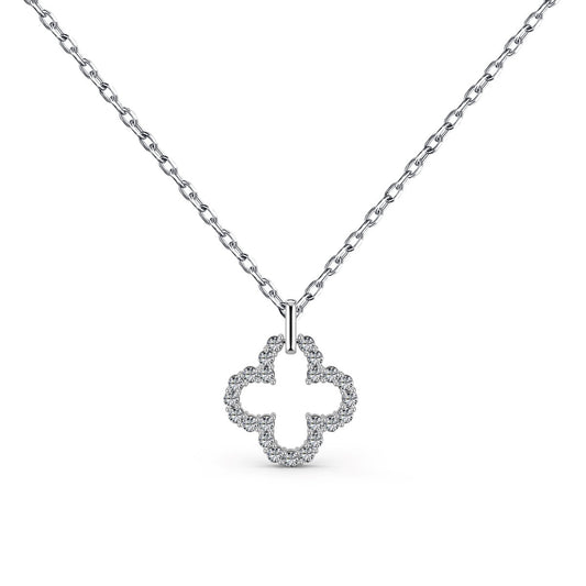[LoveMore Jewelry]Four-Leaf Clover Hollow Design Exquisite Necklace