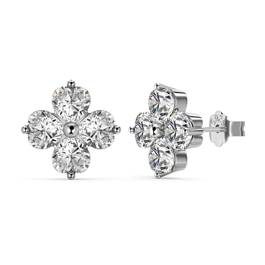[LoveMore Jewelry]Four-Leaf Clover Ball Earrings